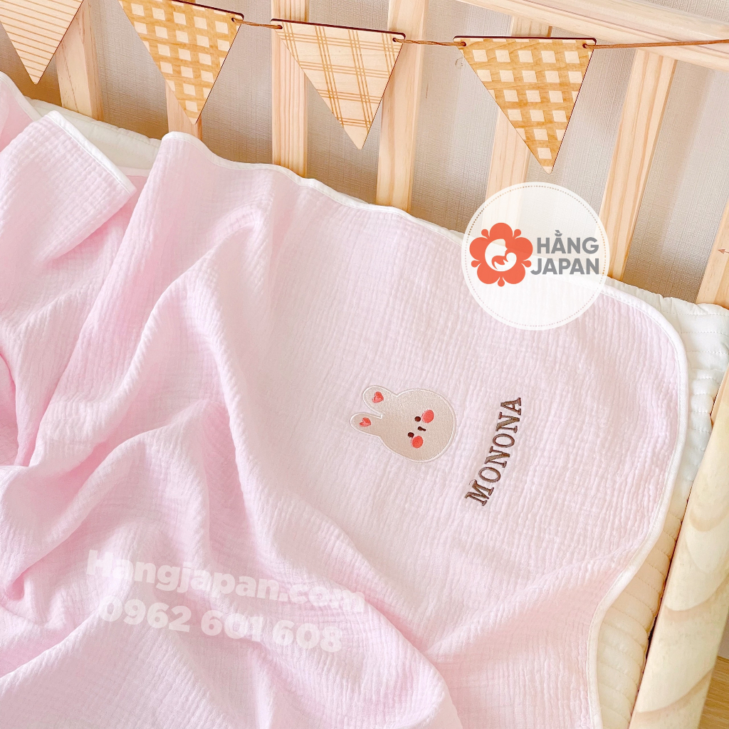 Chăn Gạc Kiêm Khăn Tắm 2 Lớp Cao Cấp MONONA Kích Thước 85x135cm Chất Liệu An Toàn Cho Da Bé Chính Hãng