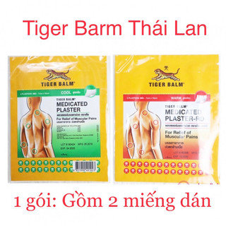 Miếng dán đau lưng nhức mỏi Tiger Balm Thái Lan - Tiger Balm Medicated Plaster-Cool & Warm