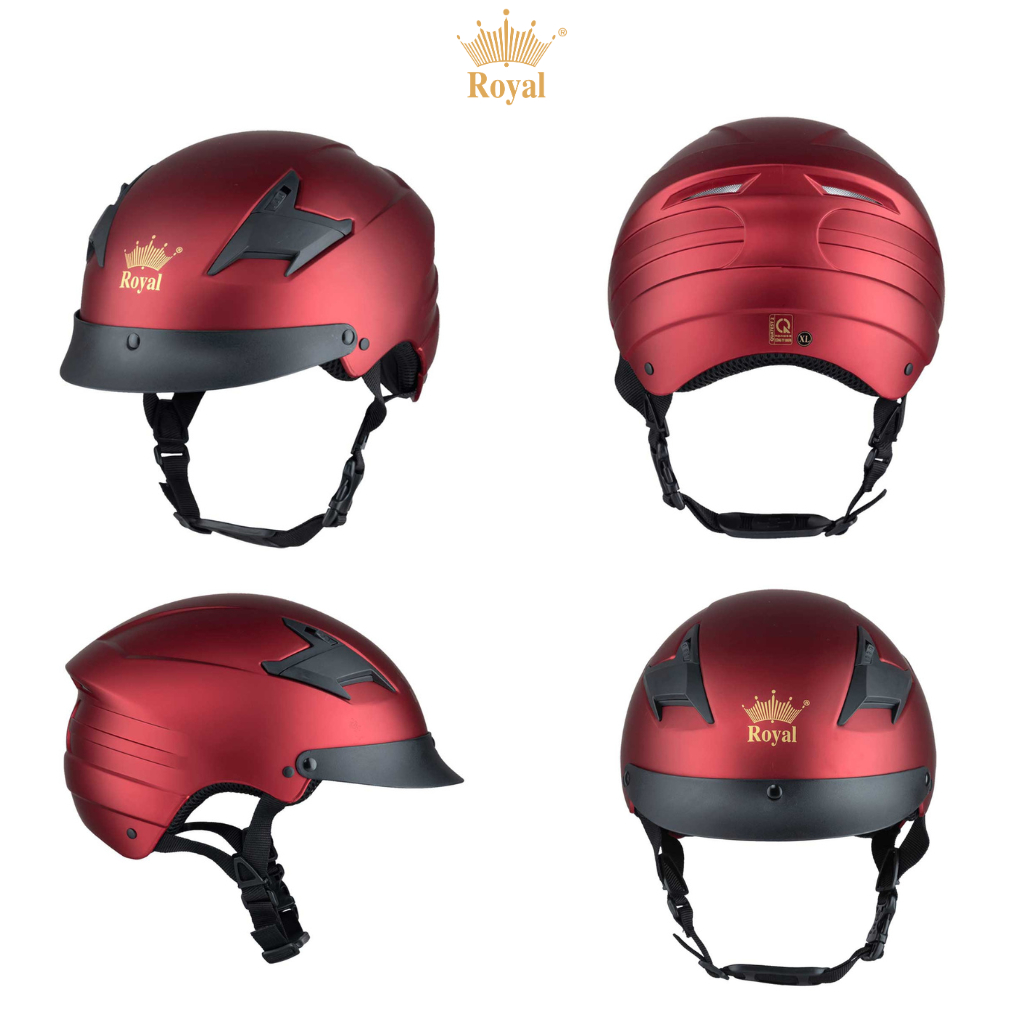 Mũ Bảo Hiểm Nửa Đầu Cao Cấp Dành Cho Người Đầu To 58-60cm - Royal M152LT  - Hàng CHÍNH HÃNG  – Bảo Hành 12 Tháng