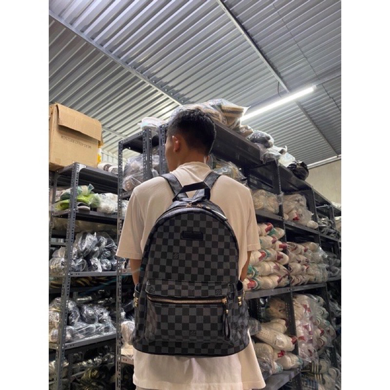 Balo Da Màu Nâu Ô Vuông, Cặp Da Đi Học Đẹp Cho Nam Nữ