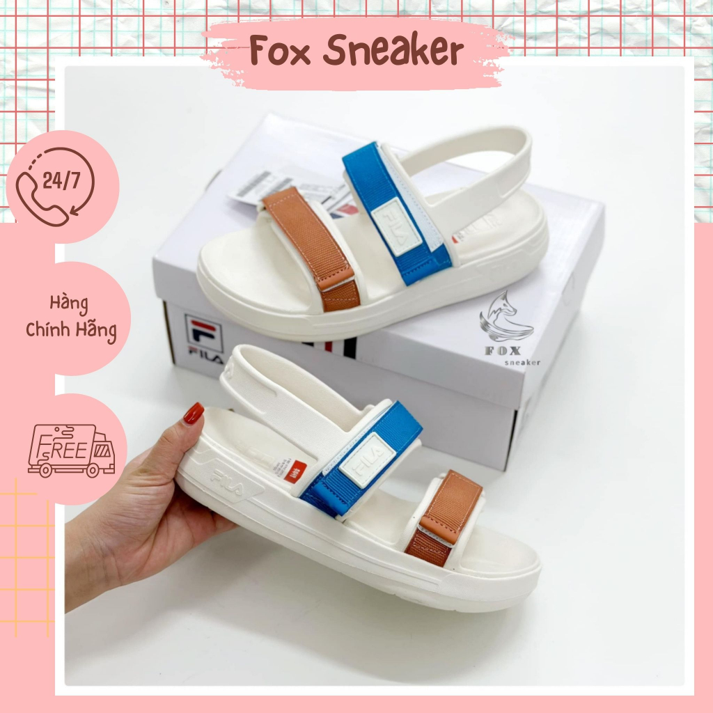 Giày Sandal FIla Surfy White Brown CODE: 1sm01934e 423 - Fox Sneaker