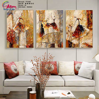 Bộ tranh sơn dầu số hoá tự tô màu DIY trang trí hiện đại - Mã TT1048S Vũ công bale