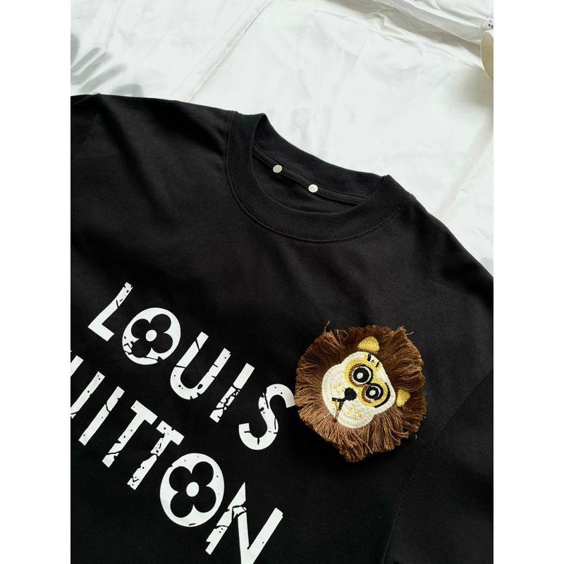 Áo thun - Louis Vuitton - LV thêu Lion sư tử new SS2023