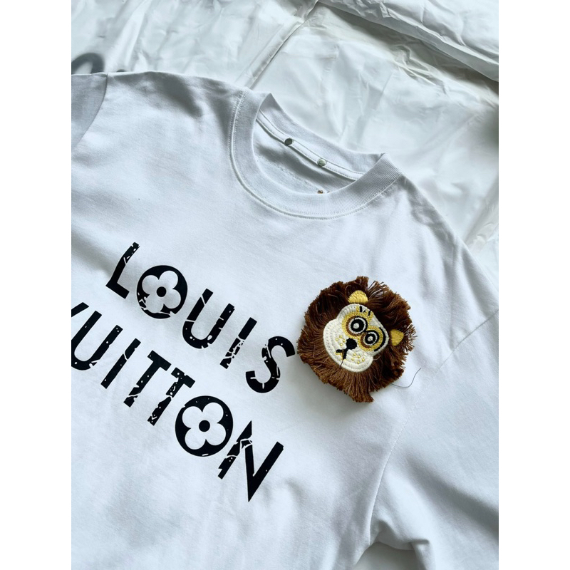Áo thun - Louis Vuitton - LV thêu Lion sư tử new SS2023