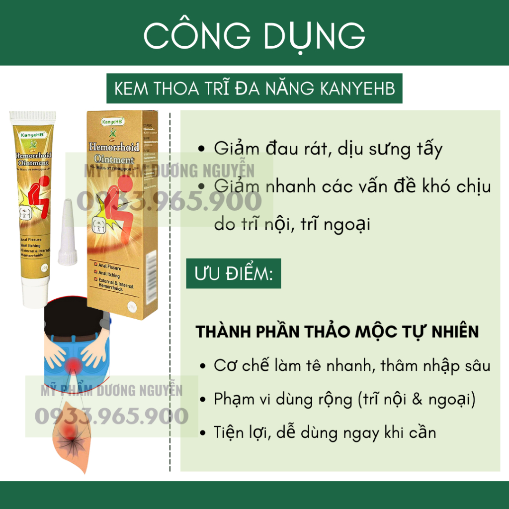 Kem Thoa Trĩ Đa Năng KanyeHB 20GR