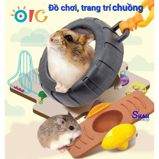 Đồ chơi Xích đu, bập bênh trang trí lồng cho hamster,sóc- hàng hãng