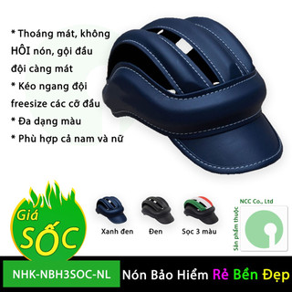 Mũ Bảo Hiểm Nửa đầu Thể Thao 3 Sọc, Nón Bảo Hiểm 1/2 Xe Đạp Siêu Nhẹ Đội Thoáng Mát