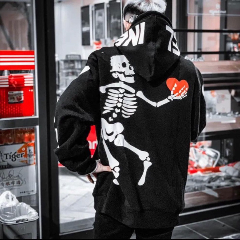 Áo Hoodie Cenile bộ xương hottrend đậm chất đường phố trẻ trung năng động, Áo Hoodie Unisex Nam Nữ Dày Dặn 2023