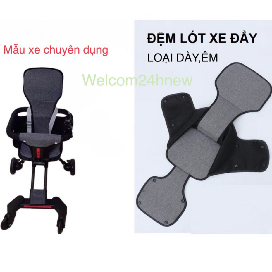Đệm lót xe đẩy gấp gọn giúp bé ngồi êm hơn  , phụ kiện đệm lót, gối đỡ xe đẩy gấp gọn hai chiều