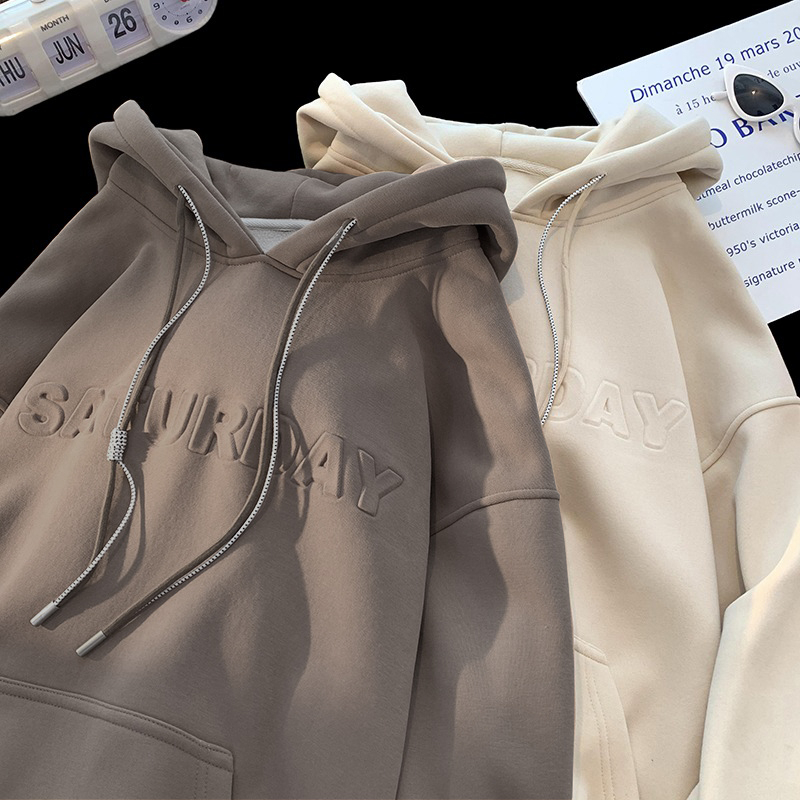 Áo Hoodie Nam Nữ SATURDAY - Áo Khoác Nỉ Bông Mũ Rộng 2 Màu Basic Form Rộng Unisex