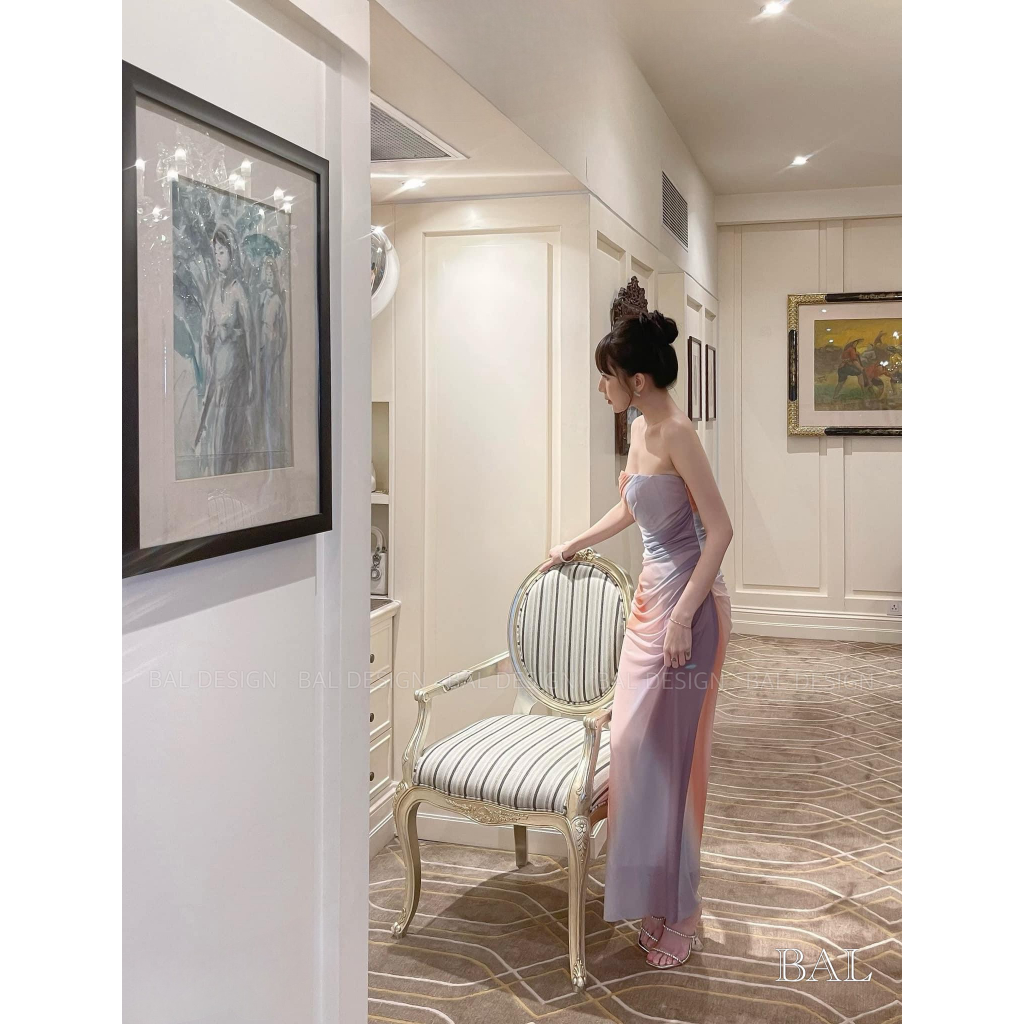 Váy quây loang cup ngực bo rúm sang chảnh