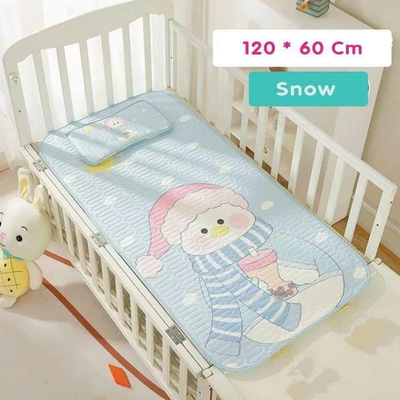 Chiếu Điều Hoà Cao Su Non Tặng Kèm Gối Cho Bé In Hình 5D đáng yêu