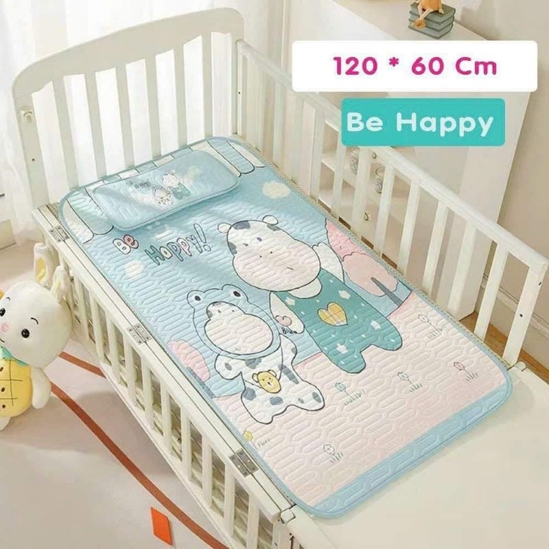 Chiếu Điều Hoà Cao Su Non Tặng Kèm Gối Cho Bé In Hình 5D đáng yêu