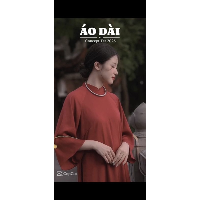 Áo dài dáng suông chụp ảnh
