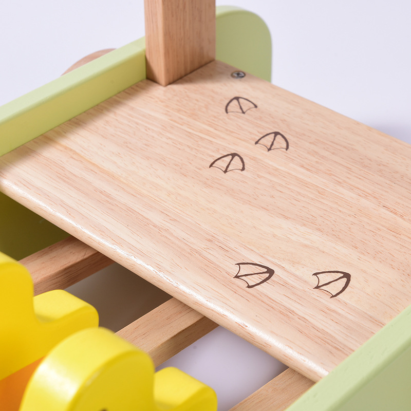 Đồ chơi xe đẩy cho bé toystore FUDAER xe đẩy gỗ họa tiết vịt vàng đáng yêu