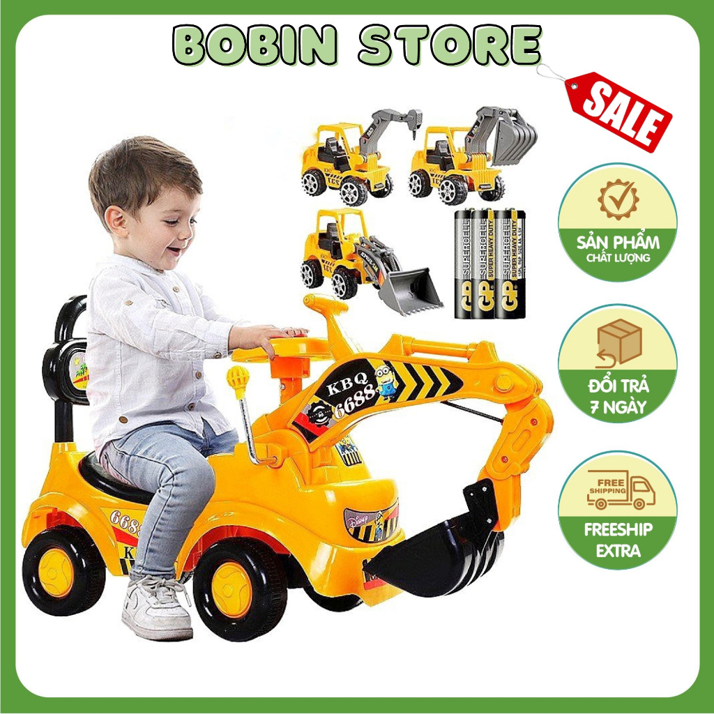 Xe Cẩu Chòi Chân Cho Bé Bobin - Vận Động Thể Chất, Kích Thích Sáng Tạo | Xuất Xứ Việt Nam | Mua Ngay Tại Bobin Store