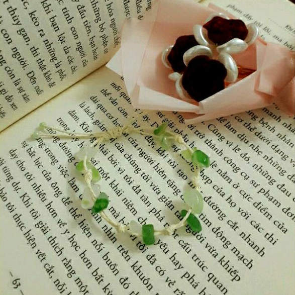 Vòng tay handmade mix hạt thiên nhiên lắc tay mix màu theo yêu cầu