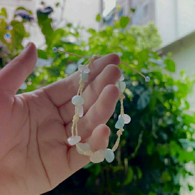 Vòng tay handmade mix hạt thiên nhiên lắc tay mix màu theo yêu cầu