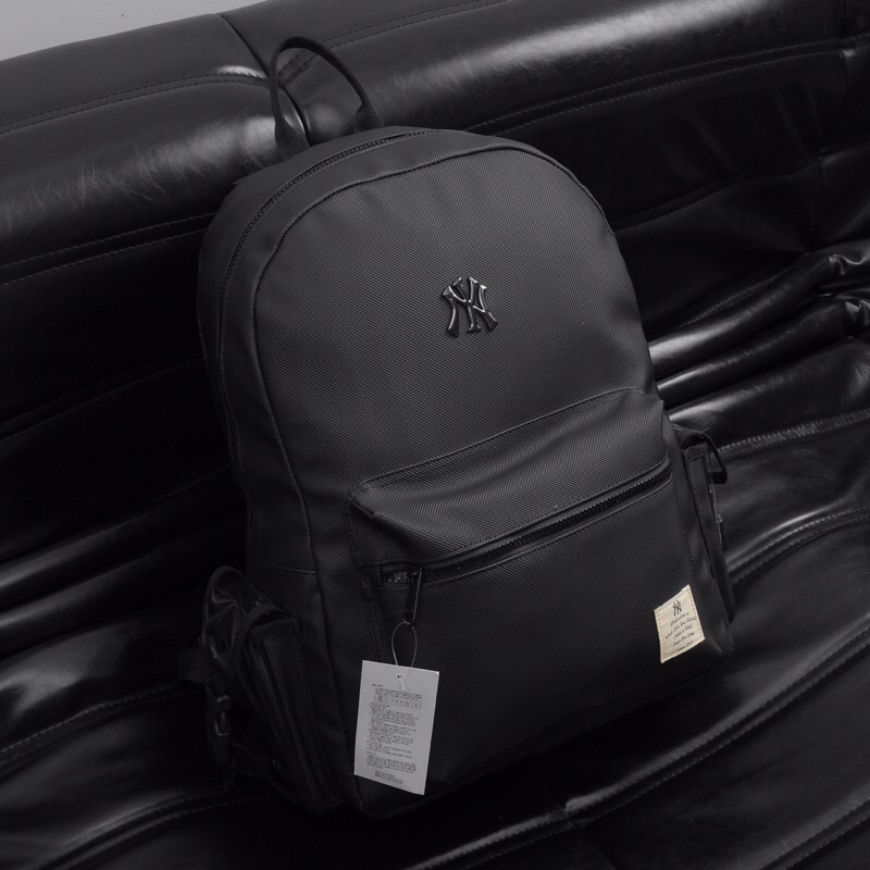 Balo Nam Nữ Thể Thao MEGA MLB NY Basic Backpack Bánh Mì Store Balo Đi Học Thời Trang Chất Liệu Da Si Cao Cấp Chống Nước
