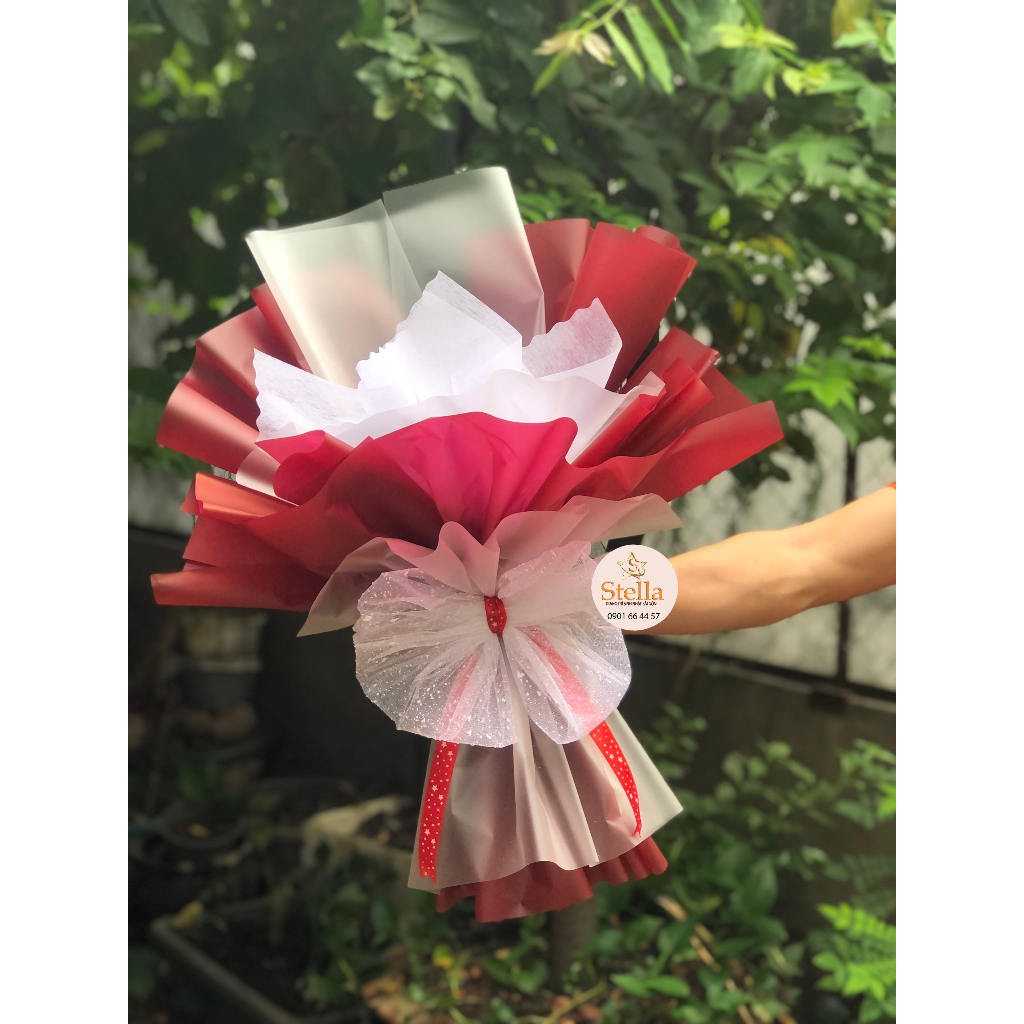 Cốt cắm hoa 30-40b Màu đỏ mận 50*60cm, cắm hoa khô, hoa tươi, hoa sáp