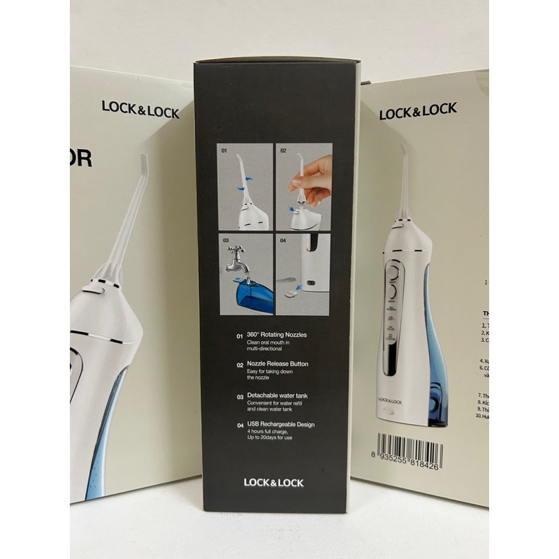 Máy tăm nước không dây Lock&Lock Cordless Oral Irrigator 200ml - Màu xanh - ENR156BLU