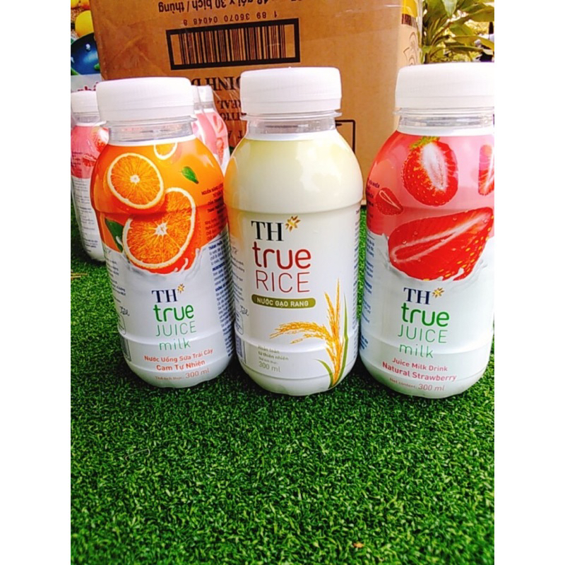 Nước uống sữa TH gạo rang, dâu, cam, việt quất ( TH true juice)