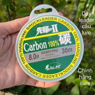  Dây SHOCK LEADER ILURE cacbon 100% chuyên làm dây leader câu lure cá lóc chẽm dài 30m 