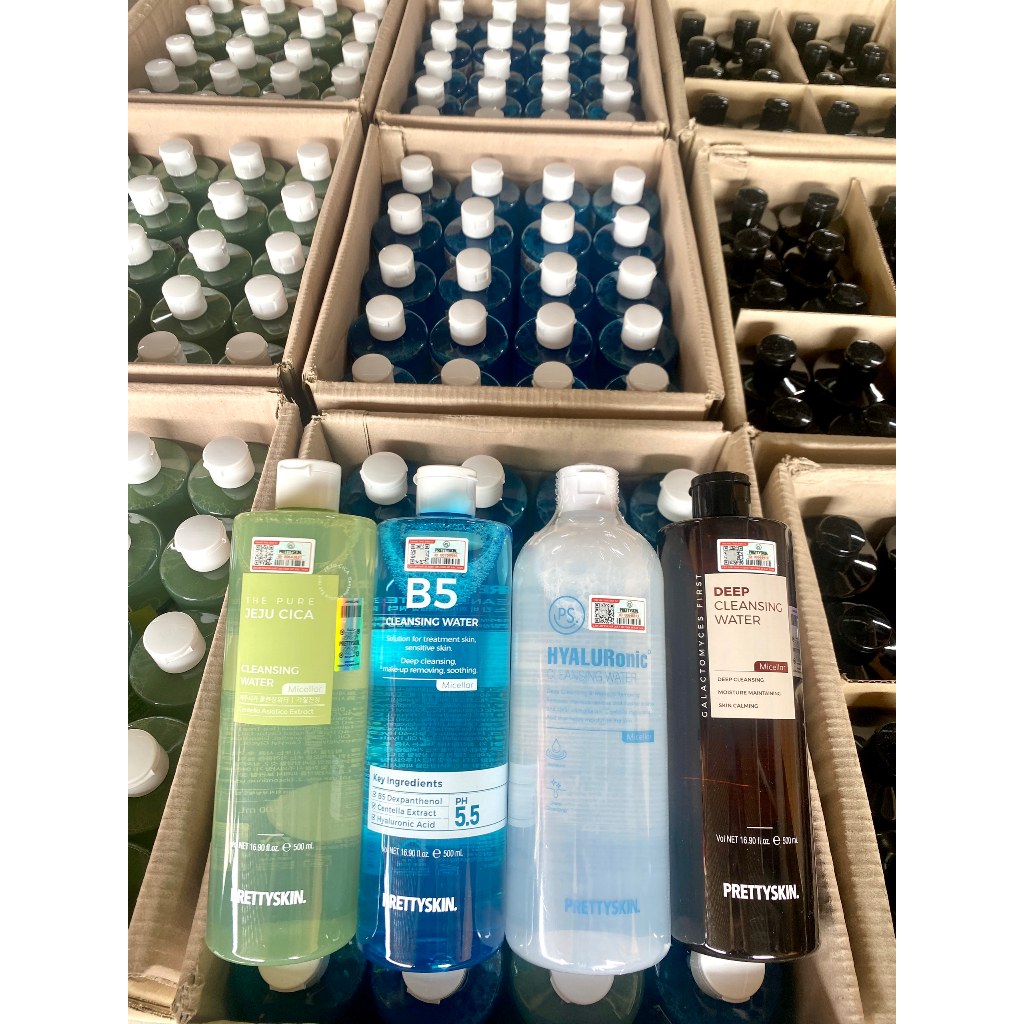 Nước tẩy trang B5 Prettyskin rau má Hyaluronic Galactomyces Cleansing Water Pretty skin 500ml