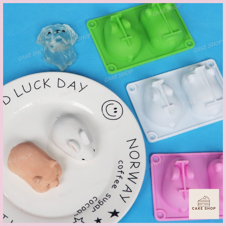 HCM-Khuôn Silicon Heo Thỏ Dễ Thương Làm Socola, Đậu Hũ Non, Thạch Rau câu, Pudding, Làm Xà Bông CAKESHOP
