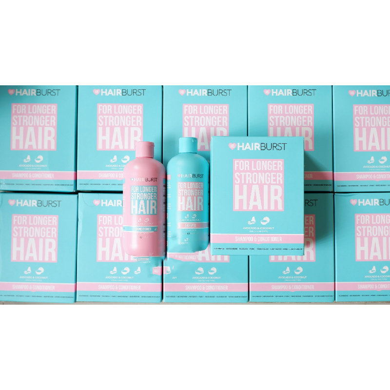 Set Gội & Xả HAIRBURST Kích Thích Tóc Mọc Dài Hơn Chắc Khỏe Hơn dung tích 350ml/chai x2 chai [ha anh shop]