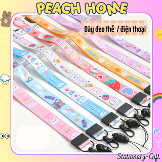 Dây Lụa Đeo Thẻ Tên / Treo Điện Thoại Họa Tiết Cute Nhiều Mẫu Dây Bảng Tên Giá Rẻ Peach Home 1k