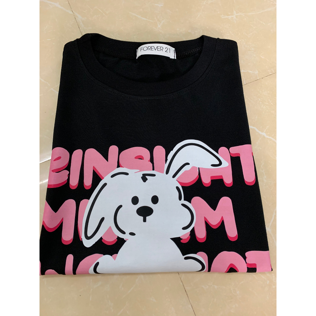 Áo phông chữ EINSCHT thỏ Hàng đủ Size S M L XL