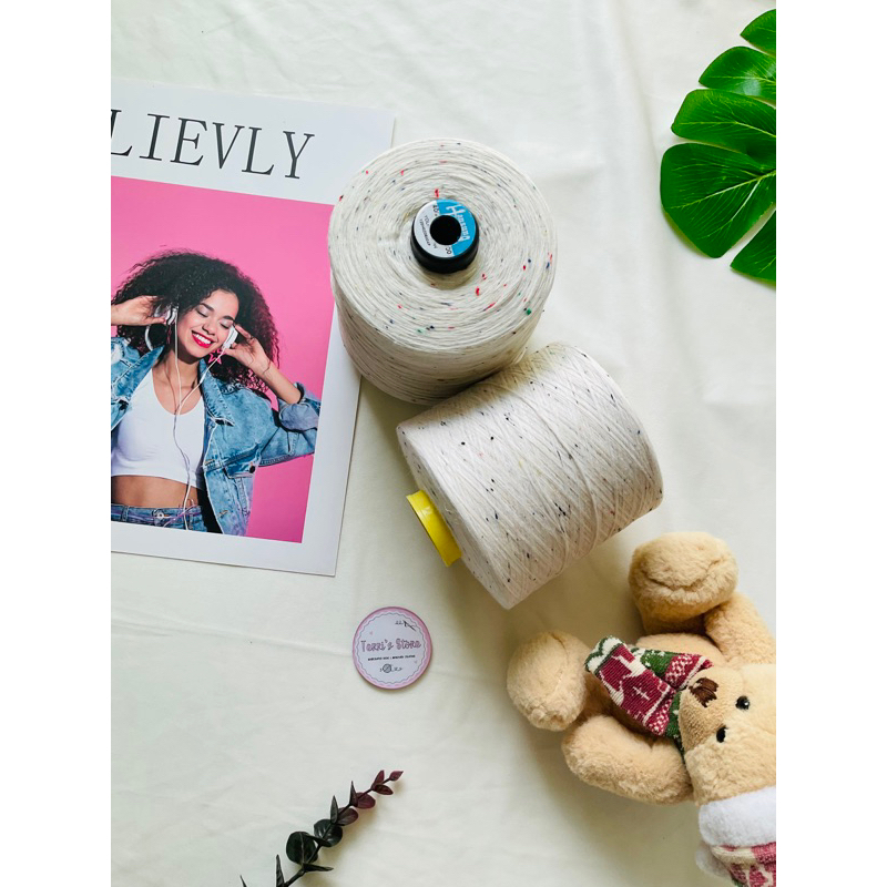 Yarn - Sợi Cotton 100% hoa phẩy - Sợi chập - Sợi mùa hè
