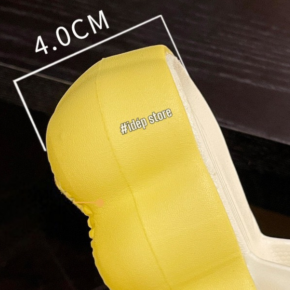 𝐢𝐃É𝐏 𝐃𝐋𝟑𝟔𝟖 Dép bánh mì nữ 2 quai ngang đế dày cao 4cm hình Thỏ Pow cute siêu nhẹ