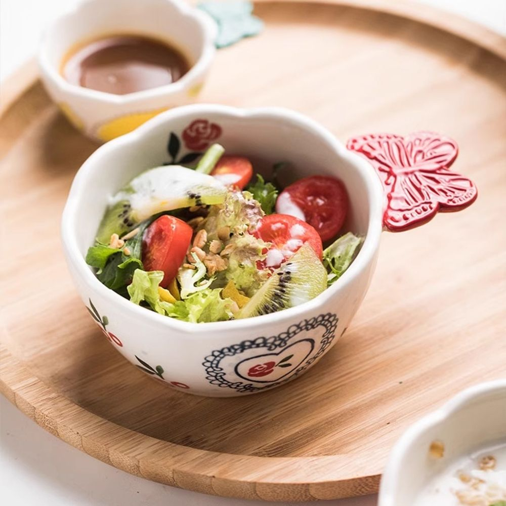 Bát ăn dặm cho bé có tay cầm , chén đựng gia vị nhiều hoạ tiết Alifis