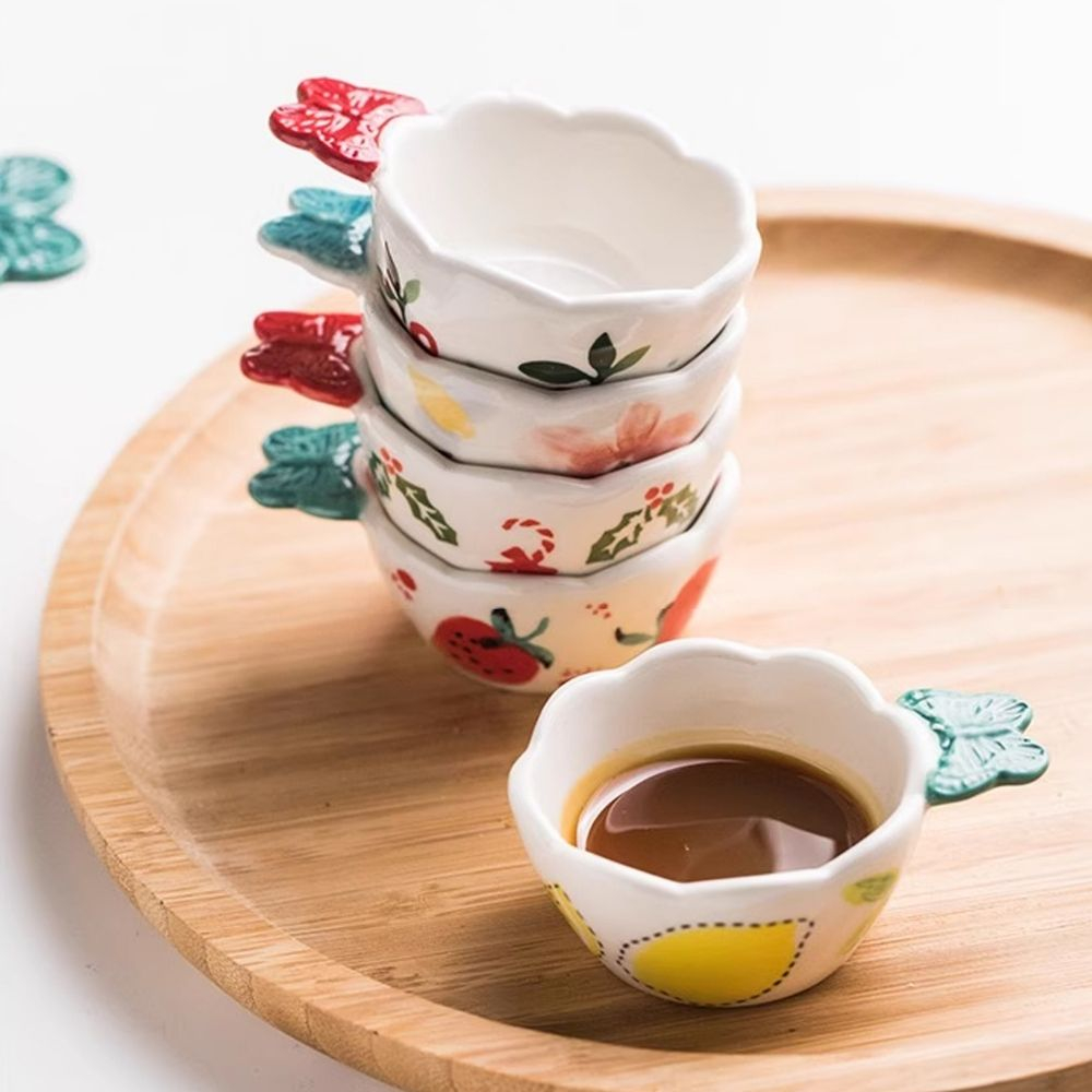 Bát ăn dặm cho bé có tay cầm , chén đựng gia vị nhiều hoạ tiết Alifis