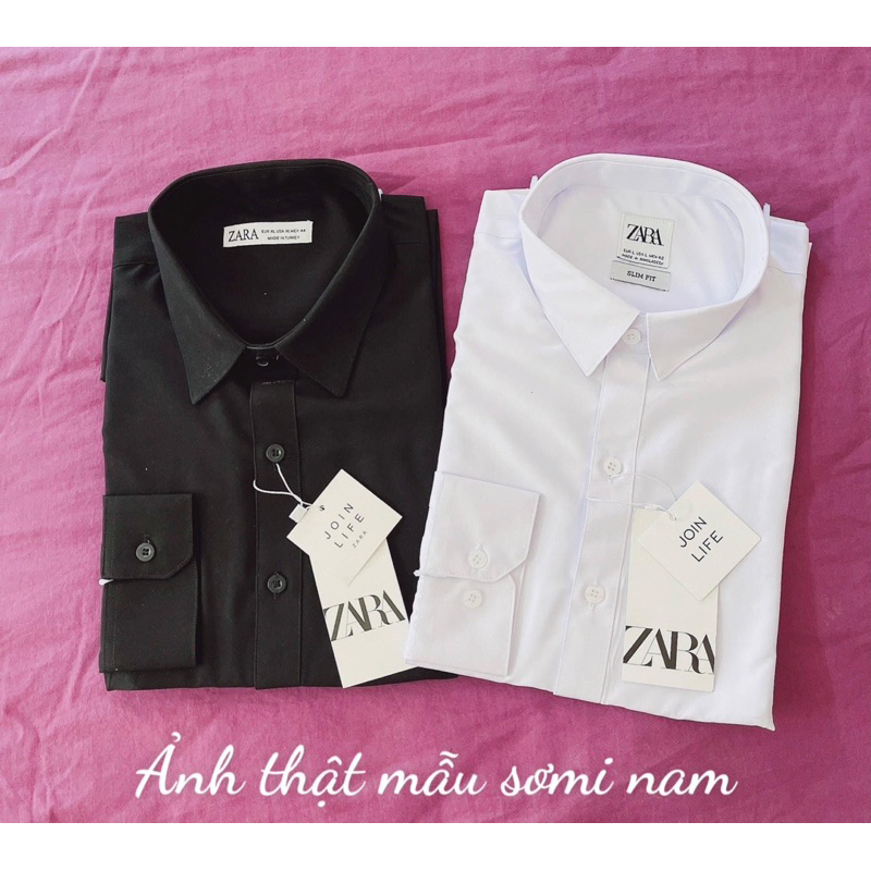 Áo sơ mi nam dài tay ZARA  chất vải cotton mát mịn ít nhăn