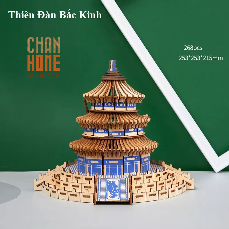 Lắp ráp mô hình gỗ 3D Thiên Đàn Bắc Kinh mô hình lắp ghép cực đẹp độc đáo và sáng tạo