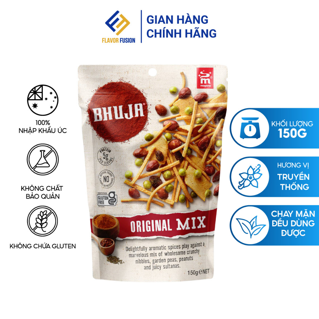 140g Snack Diet Bhuja - Giảm Cân - Healthy - Không gluten - Nhập khẩu Úc 100%!