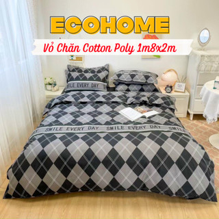 Vỏ Chăn 1m8x2m lồng được ruột chất Cotton Poly có khóa kéo chắc chắn| Vỏ mền, áo mền lồng ruột Cotton Poly nhà EcoHome