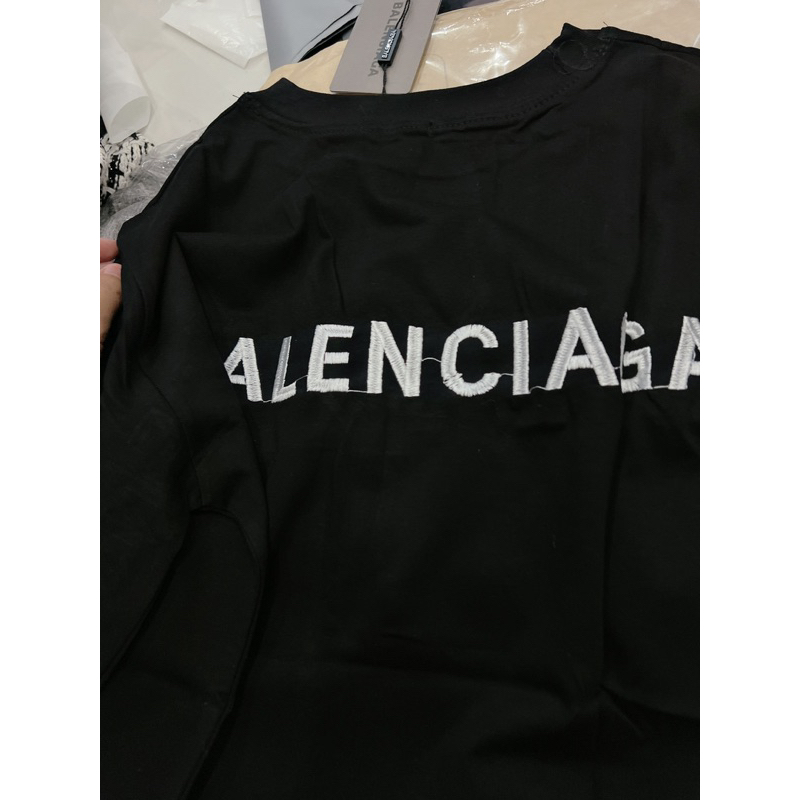 Phông Balenciaga thêu chữ hàng QCL1