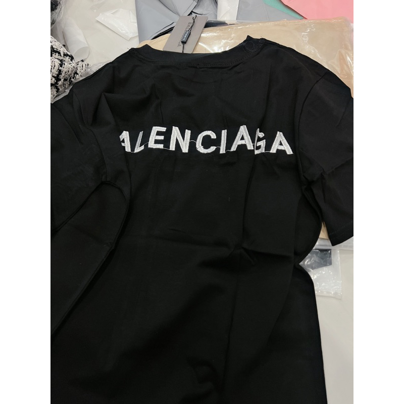 Phông Balenciaga thêu chữ hàng QCL1