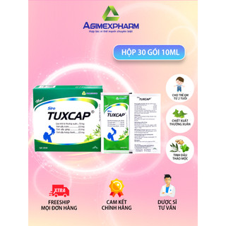 Siro ho lá Thường xuân + Tinh dầu thảo mộc giảm ho, đau rát họng, viêm họng, viêm phế quản - Tuxcap