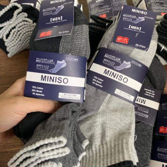 Combo 5 Đôi Tất Miniso Cổ Cao Co Dãn 4 Chiều Hàng VNXK