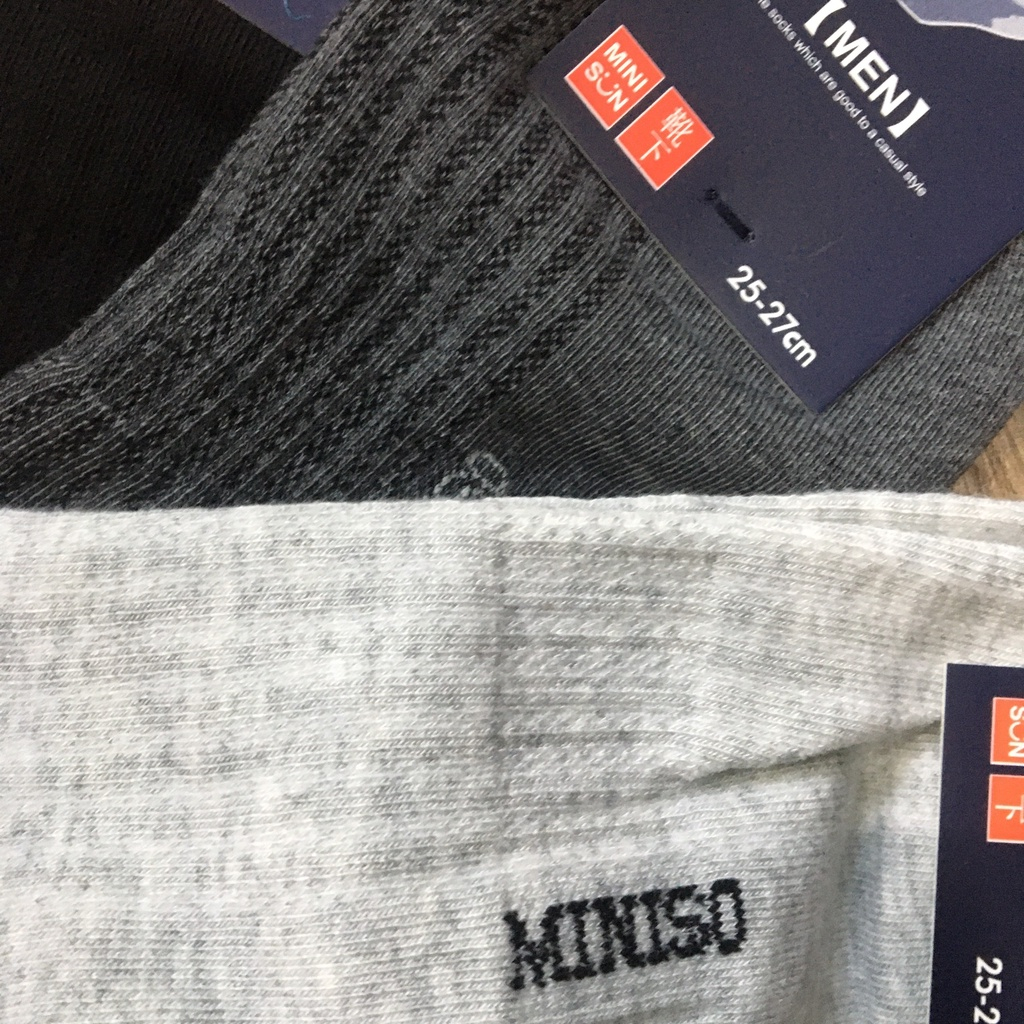 Combo 5 Đôi Tất Miniso Cổ Cao Co Dãn 4 Chiều Hàng VNXK