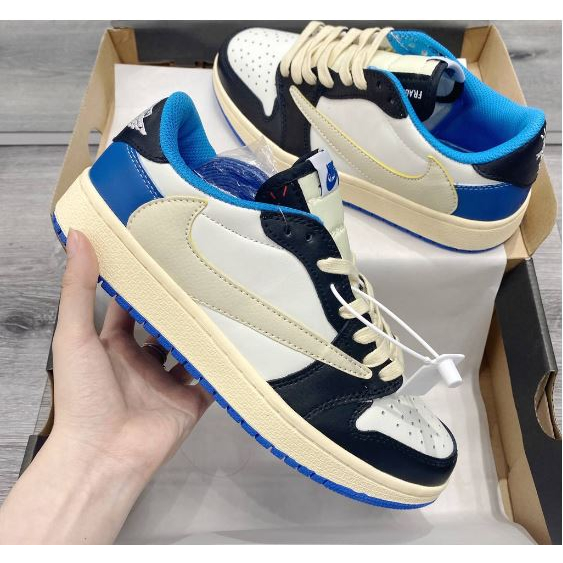 Giày JORDAN Travis Scott Nâu Cao, Xanh Cao, Nâu Đen Thấp, Nâu Trắng Thấp, Xanh Đen Thấp, Giày Travis 5 Mẫu Hottrend 2023