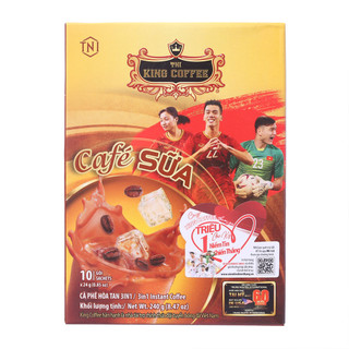 Cà phê sữa hòa tan 3in1 king coffee hộp 10*24g