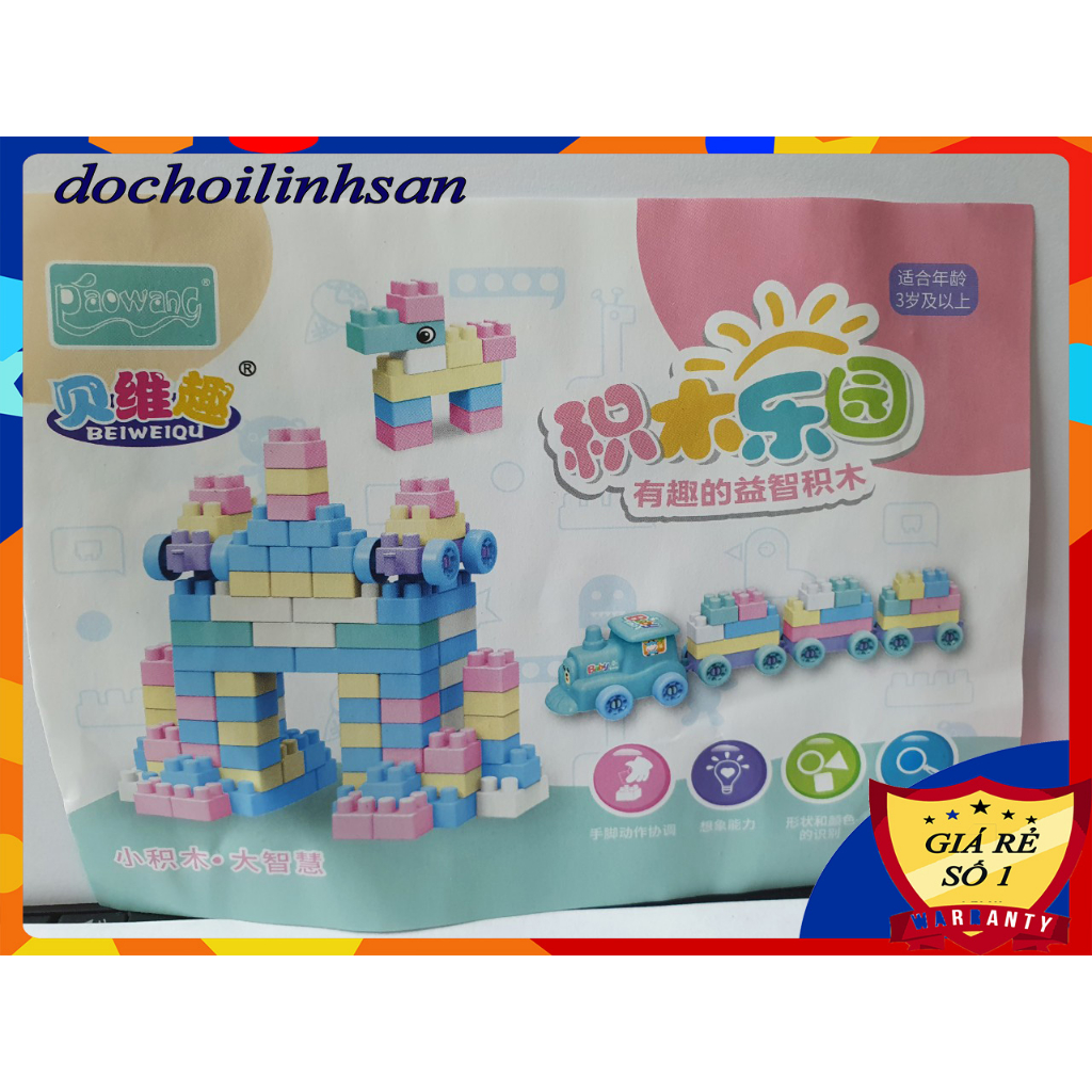 Đồ Chơi Xếp Hình Đoàn Tàu 100 Chi Tiết Cho Bé