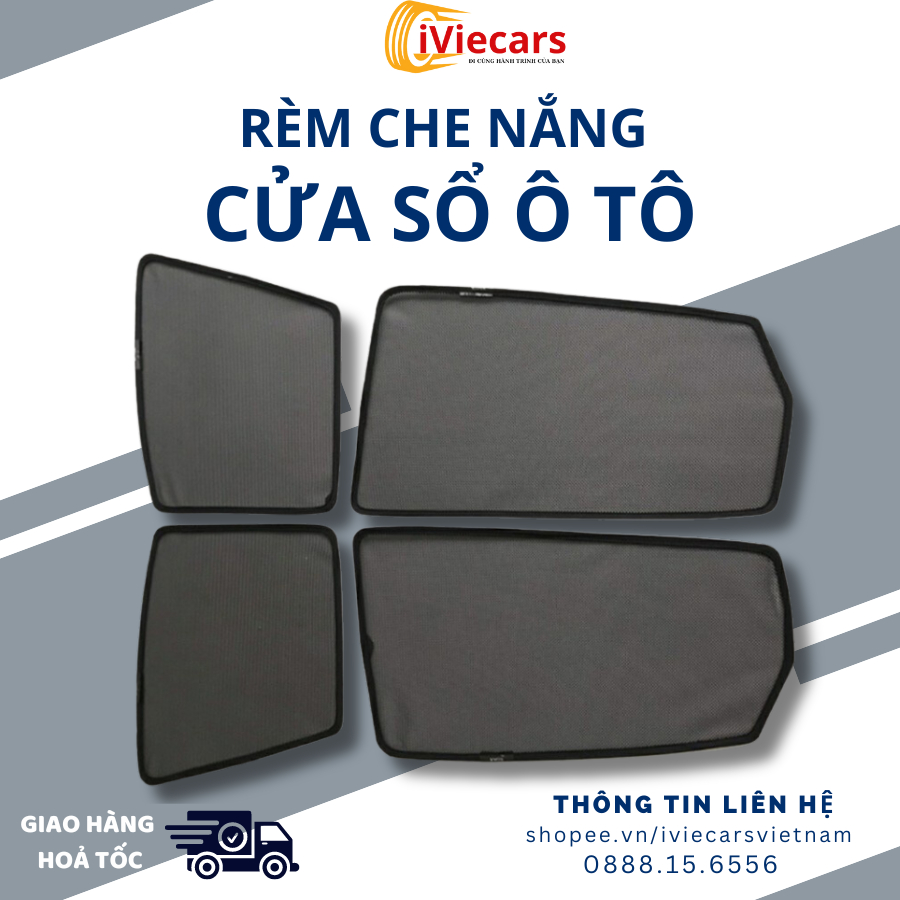 Rèm che nắng ô tô, chắn nắng nam châm cho mọi dòng xe ô tô combo 4 Miếng - Có đủ các dòng xe