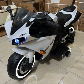 [Freeship Hà Nội] Xe Máy Mô Tô Điện 3 Bánh Tay Ga, Bánh Có Đèn, 2 Động Cơ, Chân Phanh (Đỏ-Trắng)